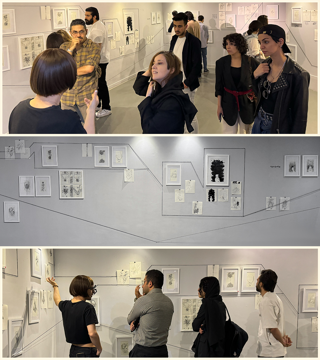 Visitors exploring the exhibition