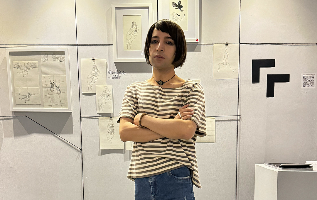 Rita Rahimi at the exhibition